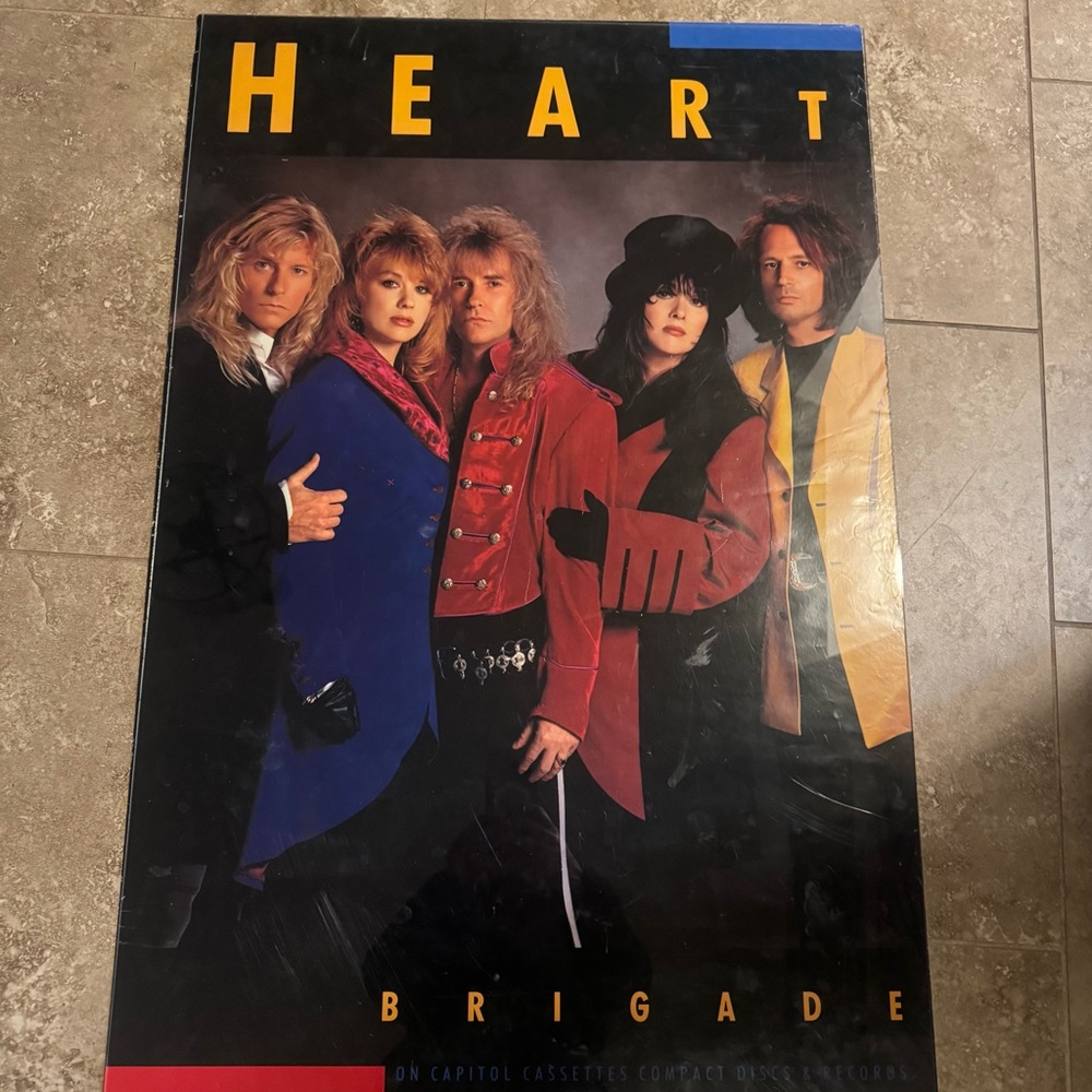 Heart Brigade Original Capitol Records Promo Poster Vintage‎ 1989